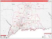 South Central Connecticut, Ct Carrier Route Wall Map